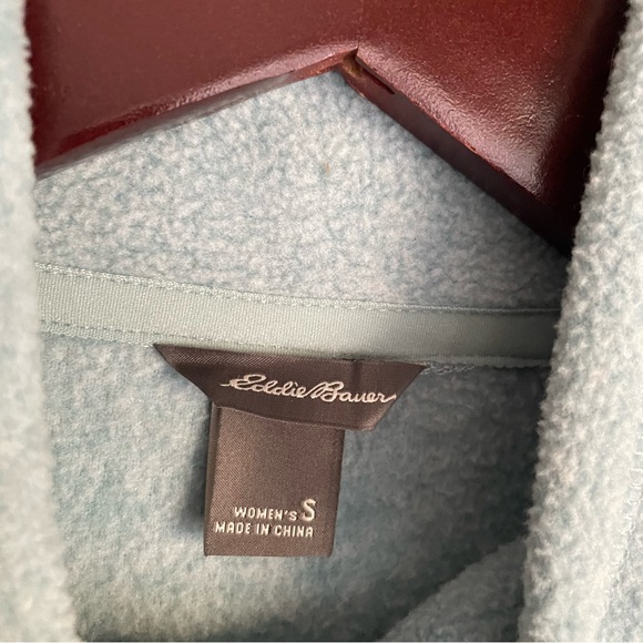 Eddie Bauer Women’s Small Fleece Quarter Zip, Classic Fit, Soft Teal - Picture 5 of 7